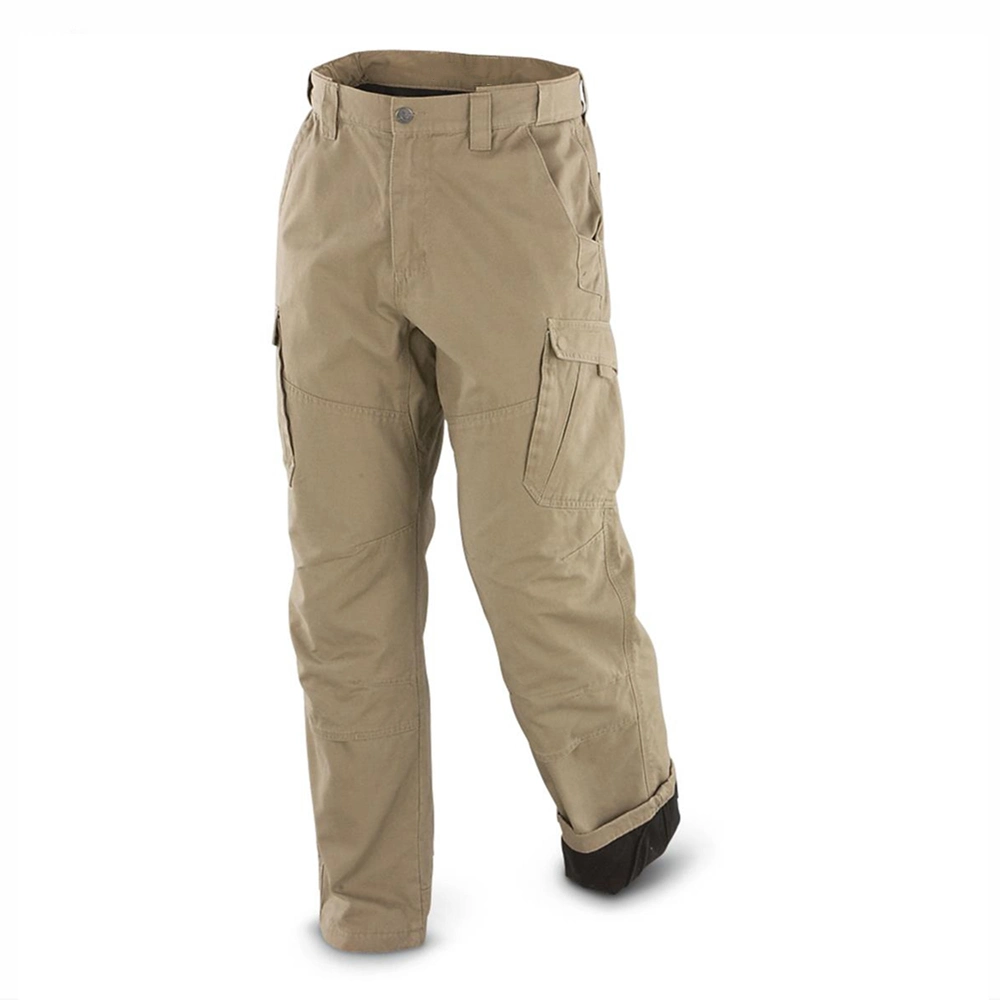 Fire Retardant Khaki Cotton Cargo Pants with Six Pockets