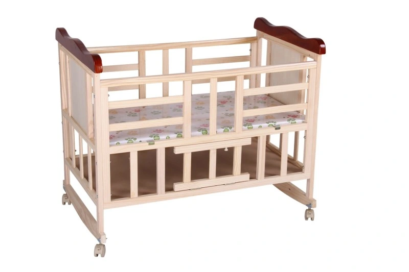 120*60cm de madera personalizado servicio de canguro de bebé cunas de cabecera de cama/cuna