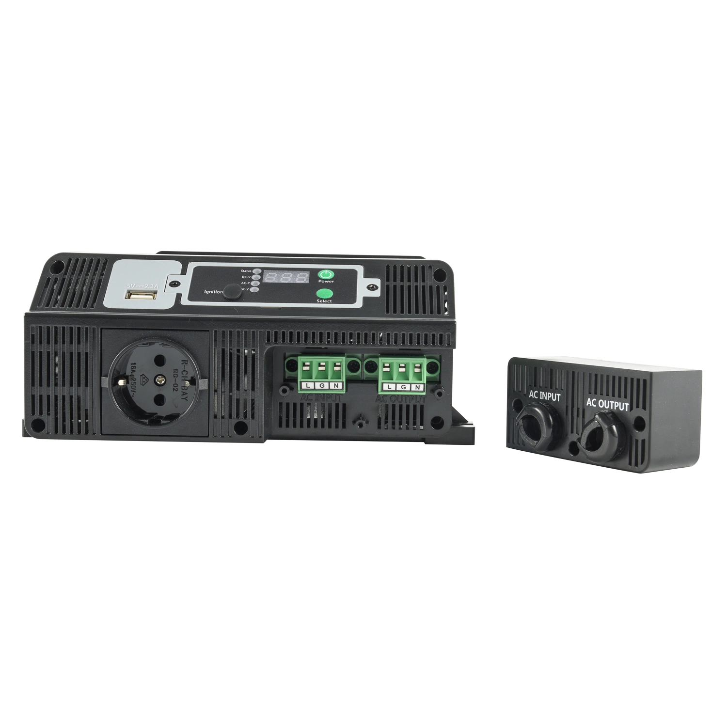 CE, FCC, E-MARK Approved DC to AC 3000 Watt Power Inverter with AC Transfer