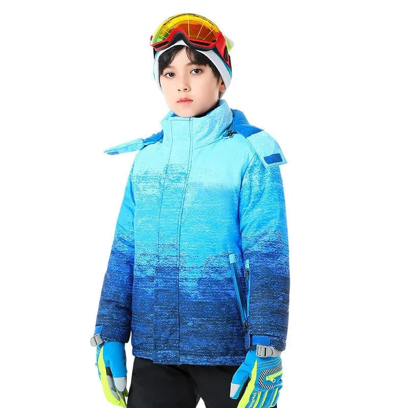 Children's Ski Suit, Thickened Warm Snowsuit, Waterproof and Windproof Ski Jacket and Pants