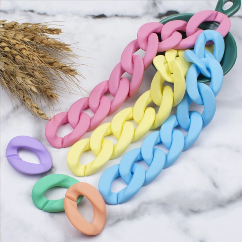 Factory Selling Acrylic Chain Opening Ring Bag Chain Matte Bag Accessories for DIY Jewelry