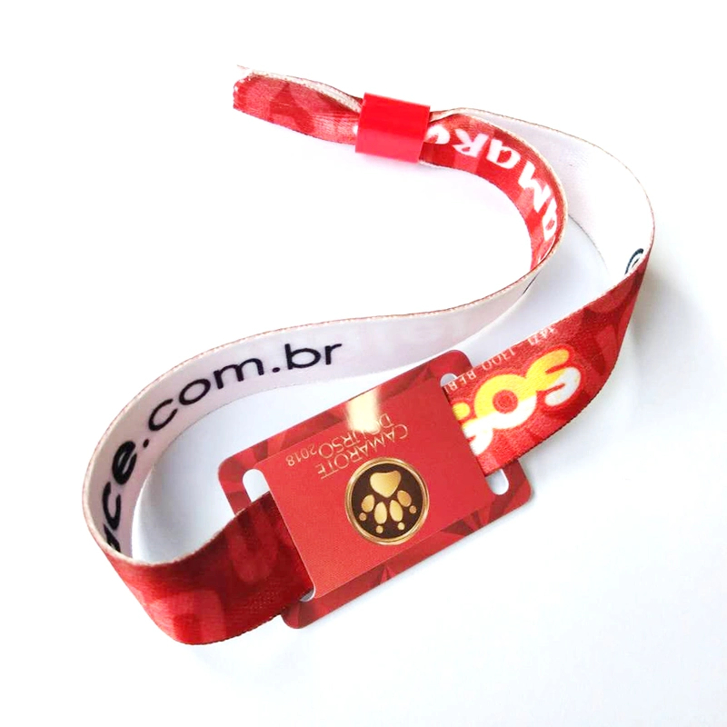 Wholesale/Supplier Professional RFID Bracelet NFC Ticket Woven Wristband/Bracelet with Qr Code