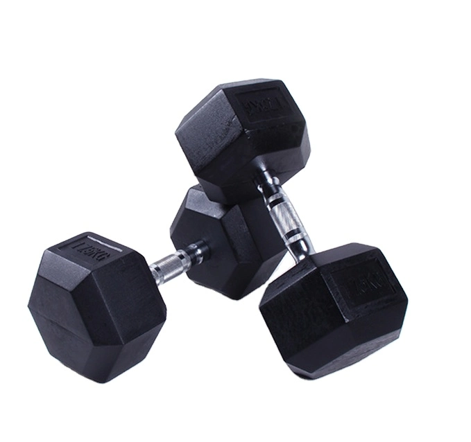 Hot Sale Fitness Hexagonal Dumbbell Weight Lifting Dumbbell Rubber Coated Hex Dumbbell