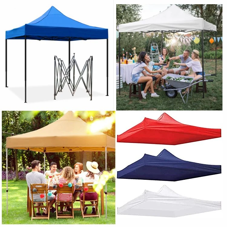 Tente pliante de gazebo personnalisée en couleur 10X10 pour salon extérieur.