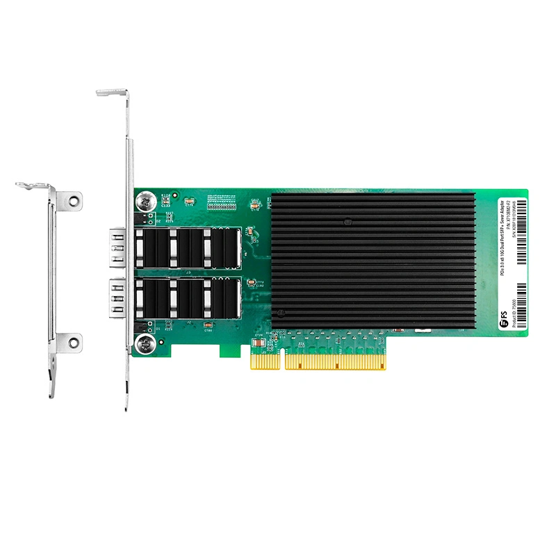 بطاقة واجهة شبكة إيثرنت تستند إلى Intel X710-Bm2، 10g مزدوجة المنافذ SFP+، PCIe 3.0 X 8 2X 10 غرام سبتمبر+، وحدة 3.0X8