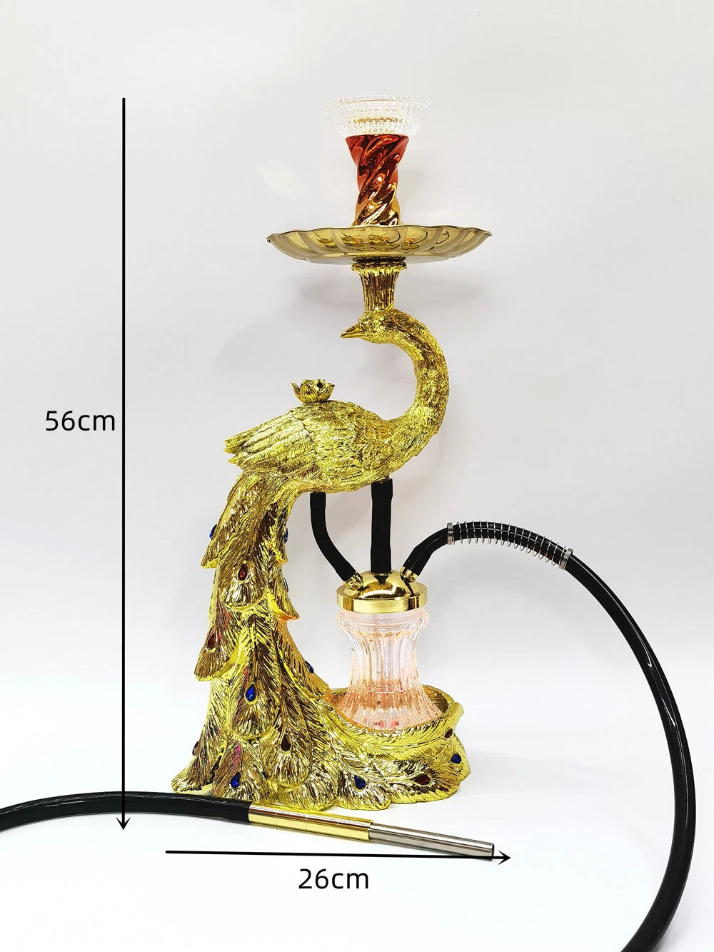 Manufacturers Supply Arabian Hookah Set Peacock Elegant Modeling Resin Process Hookah