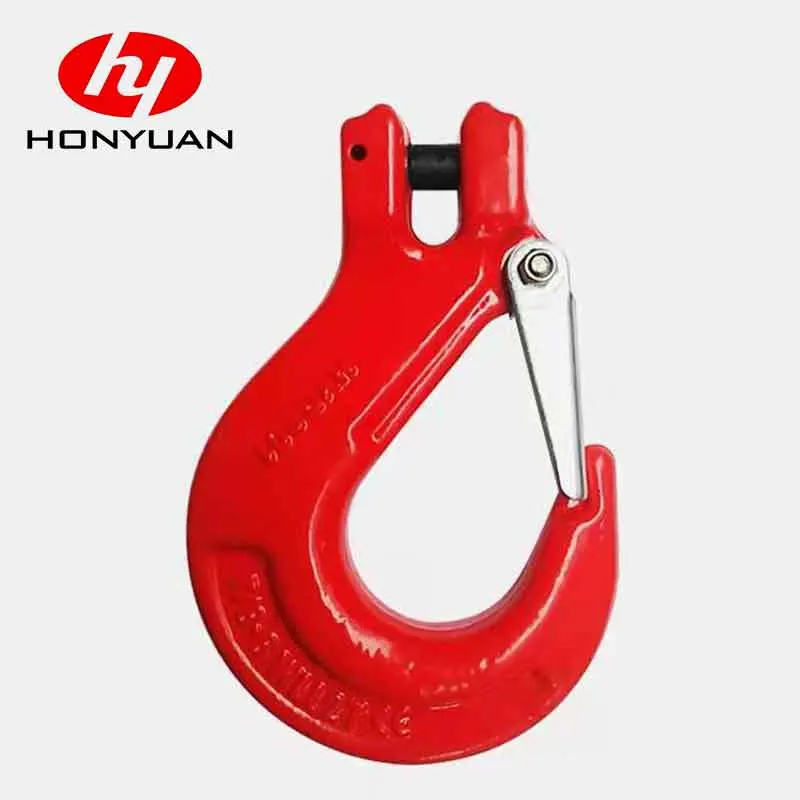 High Tensile Self Colored or Painted or Zinc Plated G80 Clevis Sling Hook with Latch