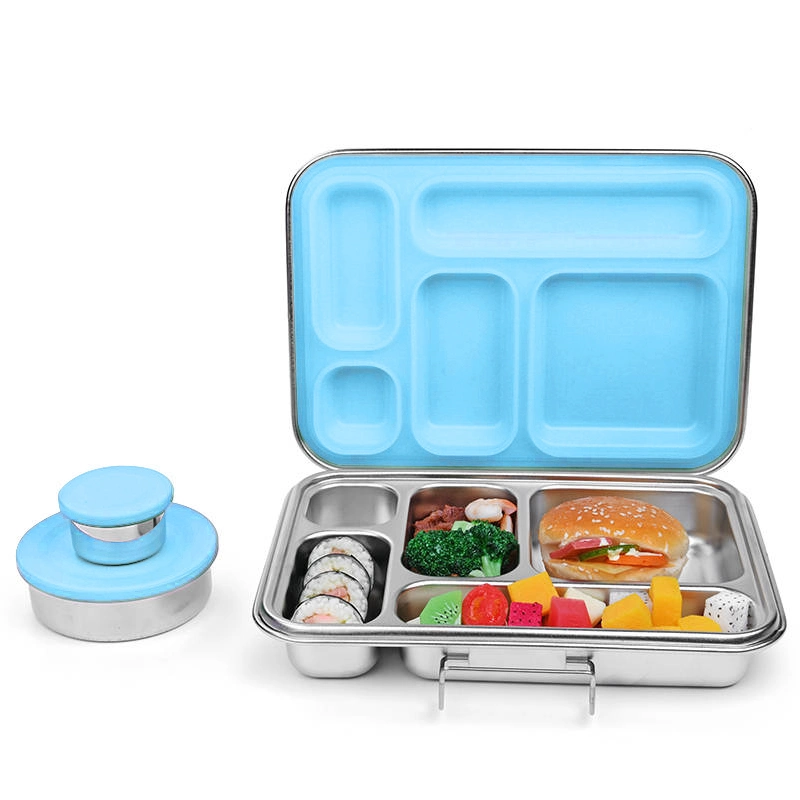 Aohea Stainless Steel Lunch Box Leak Proof Kids School Children Bento Box