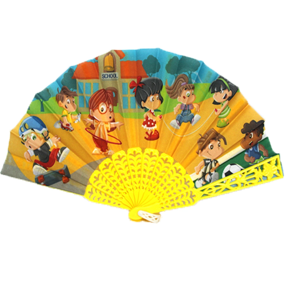 New Wholesale Custom Printed Logo Small Folding Hand Fan for Kids