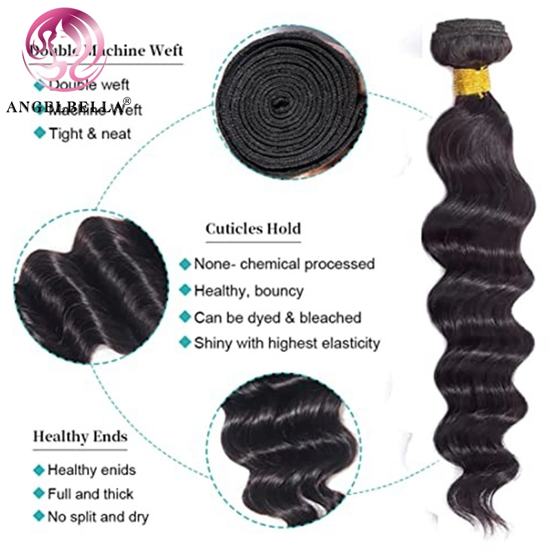 Angelbella Top Grade Hair Bundles Deep Wave Funmi Remy Hair Weaving Weft