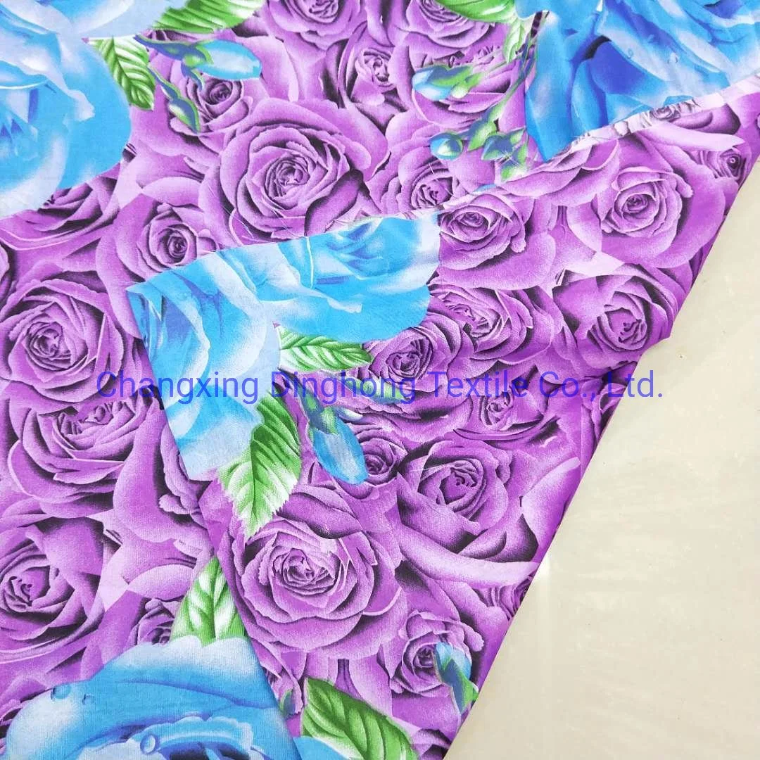 55GSM Pigment Print Fabric Microfiber Textile