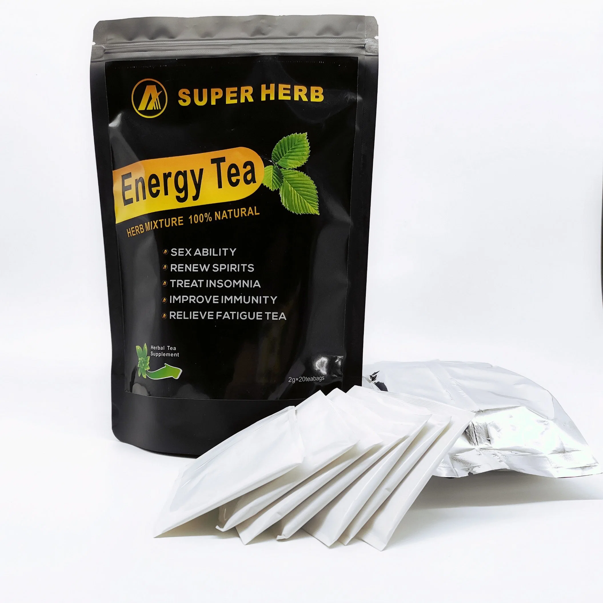 El hombre y mujer amante del té de hierbas naturales de energía de Té Verde té proporcionar energía a mejorar la inmunidad de la vitalidad mejorar