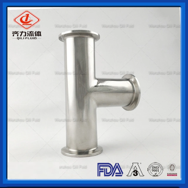 Sanitary Stainless Steel Clamped Equal Straight Tee