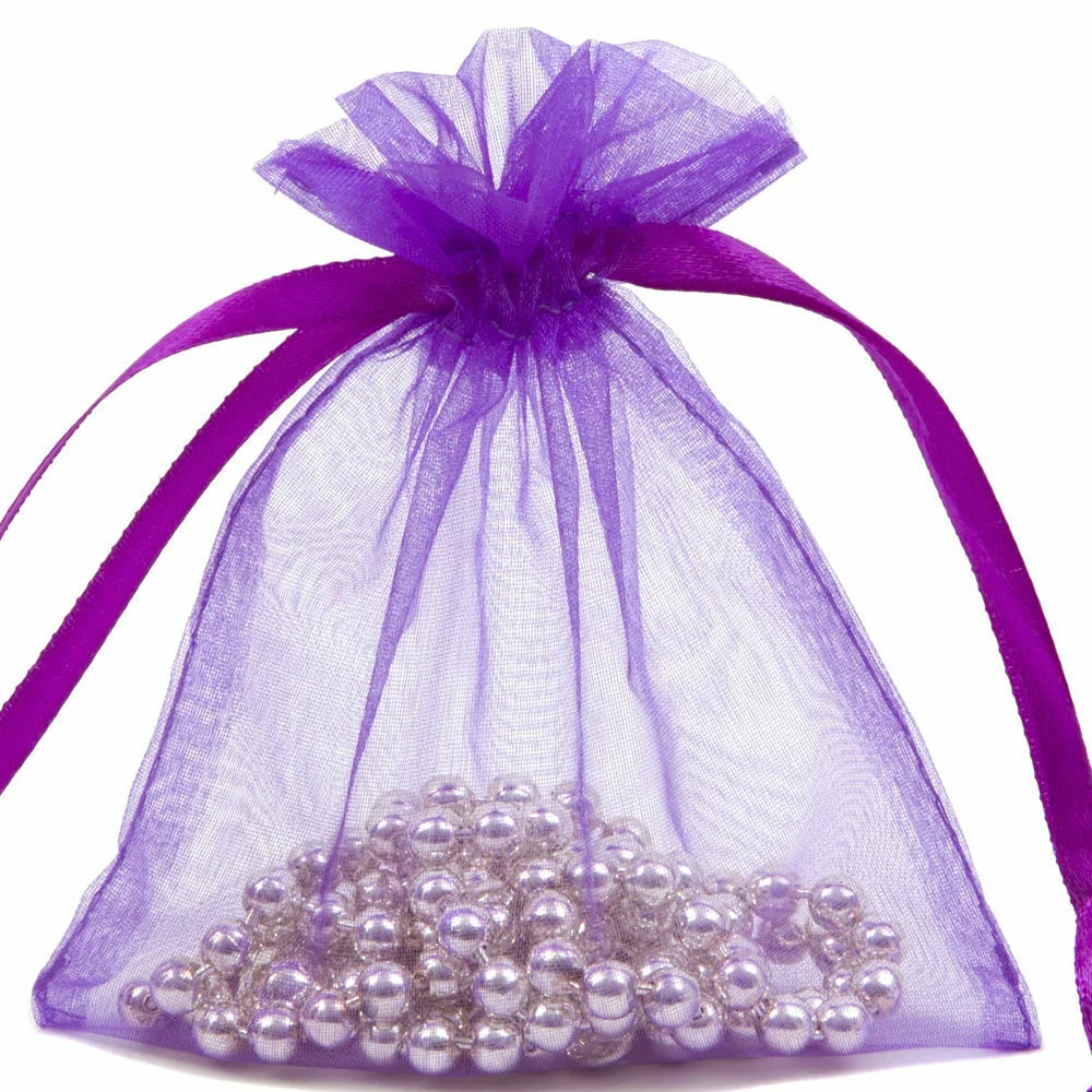 Sin MOQ 6X9'' de organza bolsas de embalaje de juguete de melocotón en stock