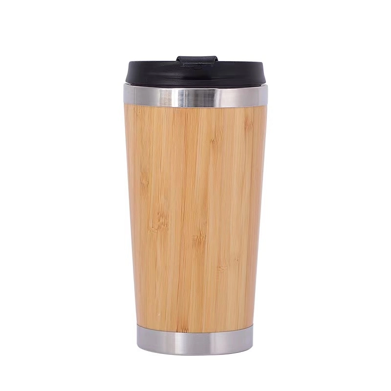 Wholesale/Supplier Eco Friendly Bamboo Beer Bottles Stainless Steel Coffee Travel Car Mug in Stock