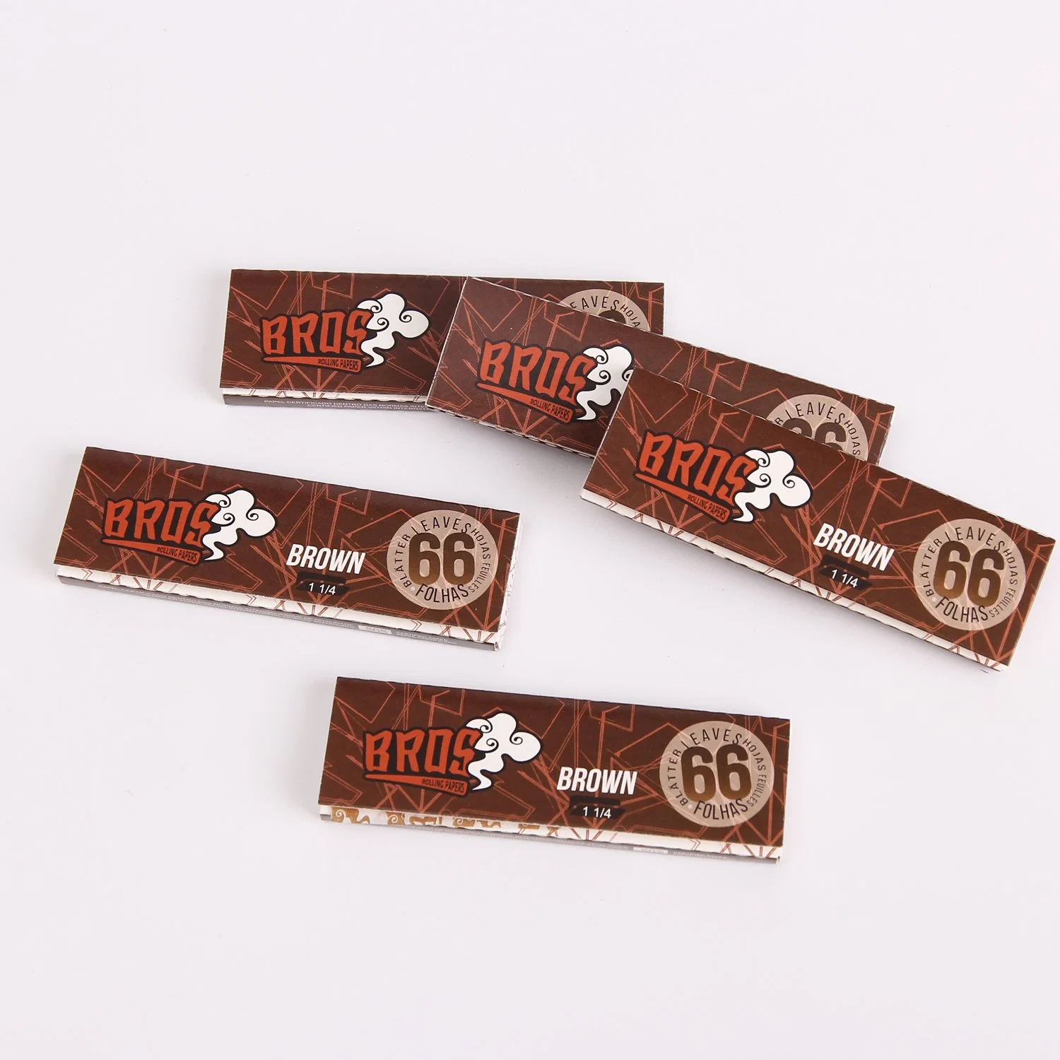 Bros 66 Rolling Paper 40 Booklet Special Paper Factory Price 78*44mm Unbleached Paper Arabic Gum