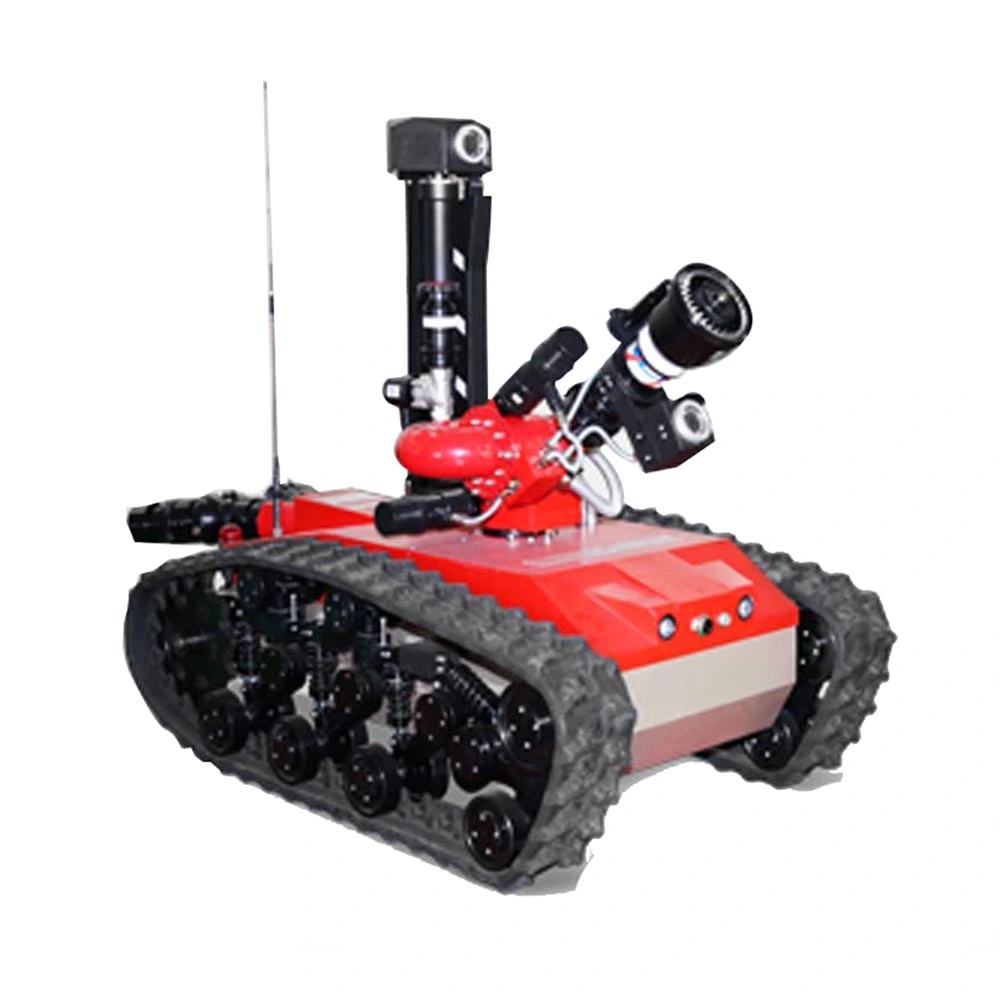 Multifunctional Remote Control Rubber Tracked Chassis Fire Fighting Robot