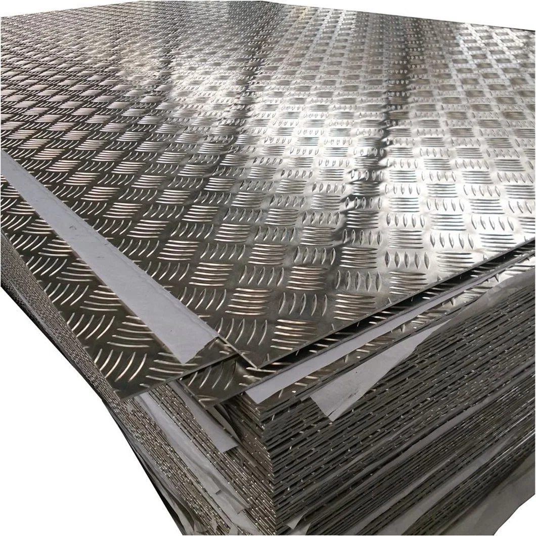 Mill Finish Aluminum Diamond Tread Plate 3003 6061 Embossed Aluminum Checkered Plate