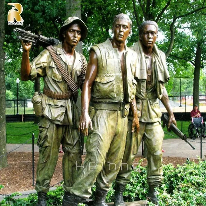 Parque al aire libre decoración moderna Bronce Militar Soldado Estatua Fabricante