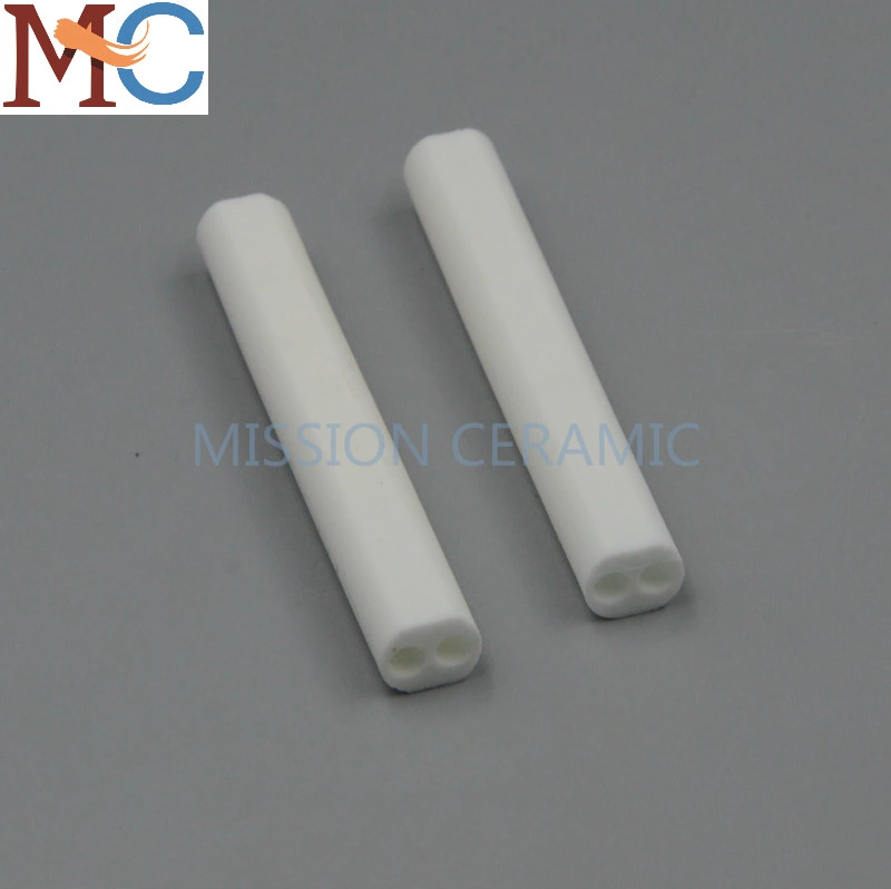 80% Purity Two Holes Alumina Ceramic Tube