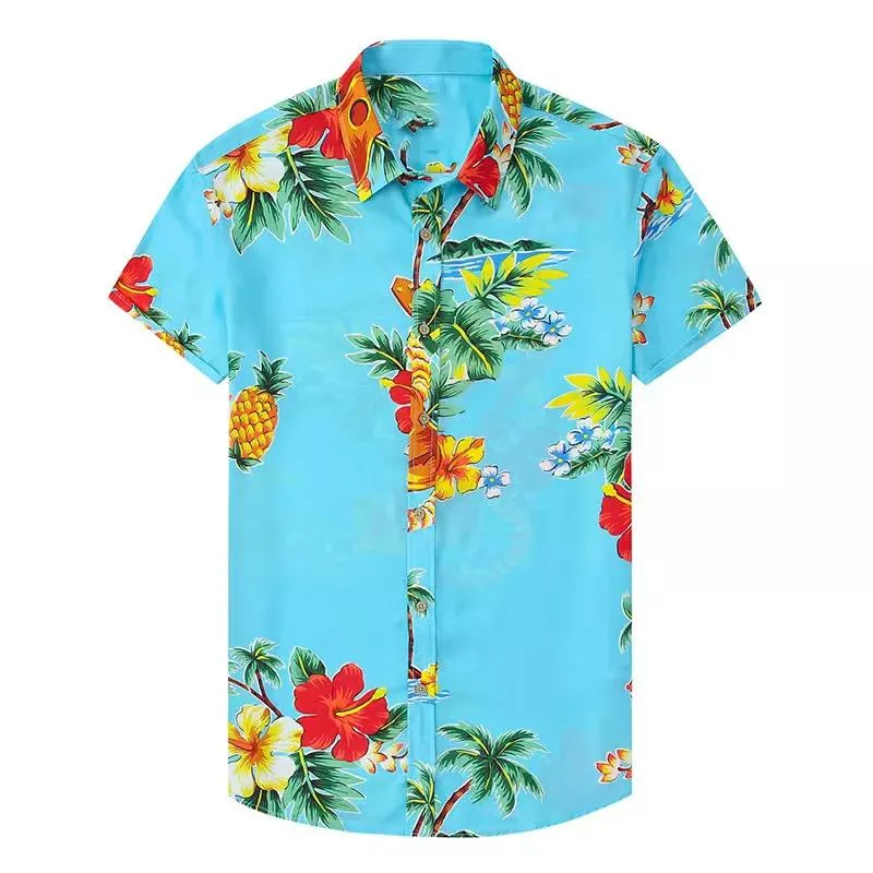 New Design Stylish Men Print Hawaiian Shirts