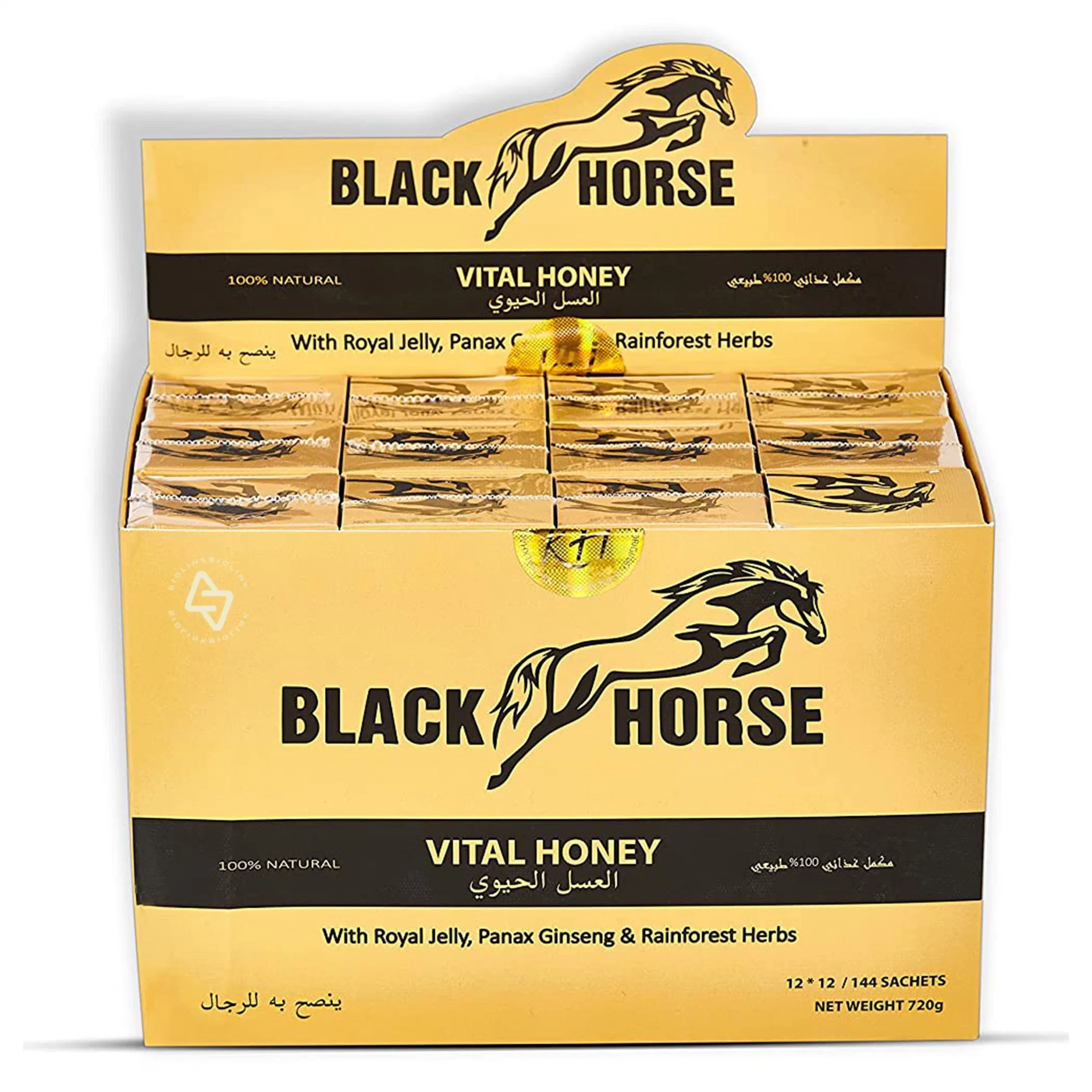 Biolink OEM ODM Factory Honey Crown Royal Etumax Royal Honey Vital Honey 12 Sachets 24 Sachets