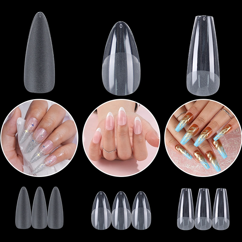 Custom Private Label Acrylic Nails Press on Long French Coffin Press on Nails Wholesale/Supplier Artificial Fingernails