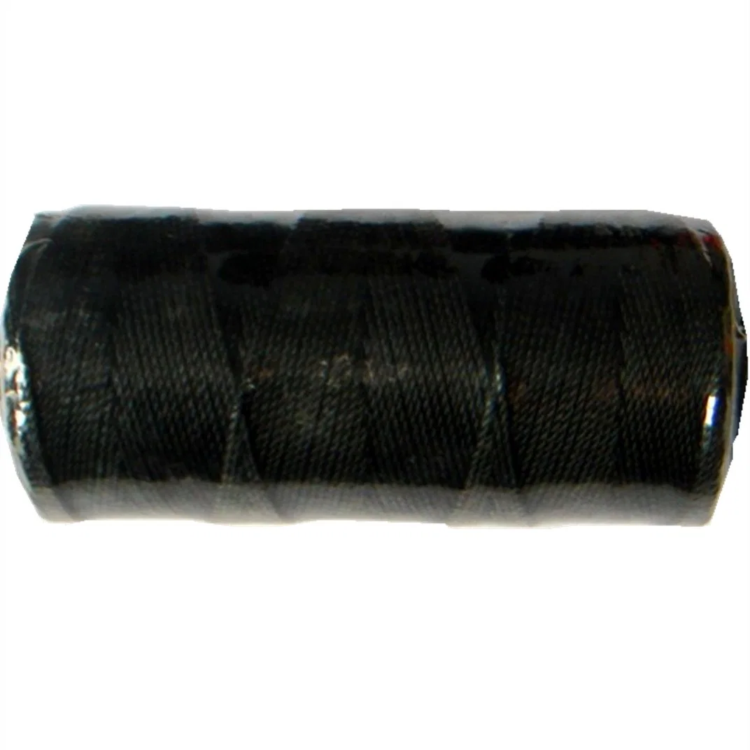 Fio de pesca de nylon PP 210d/24ply, preto, cor
