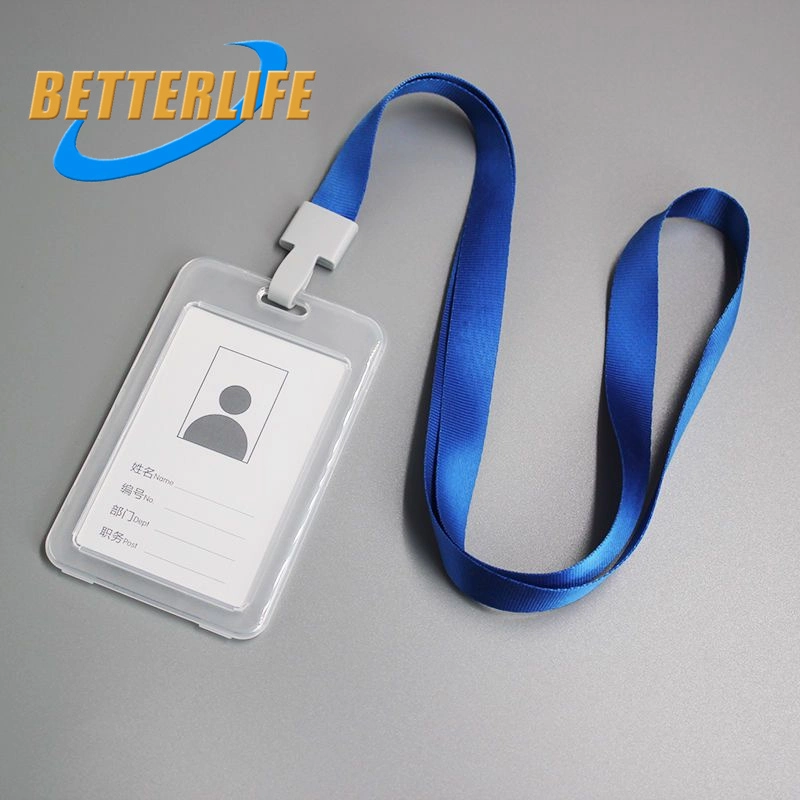 Qori New Design Plastic ID Card Holder Lanyard Plastic Card Holder Custom ID Case Name Badge Plastic Card Holder