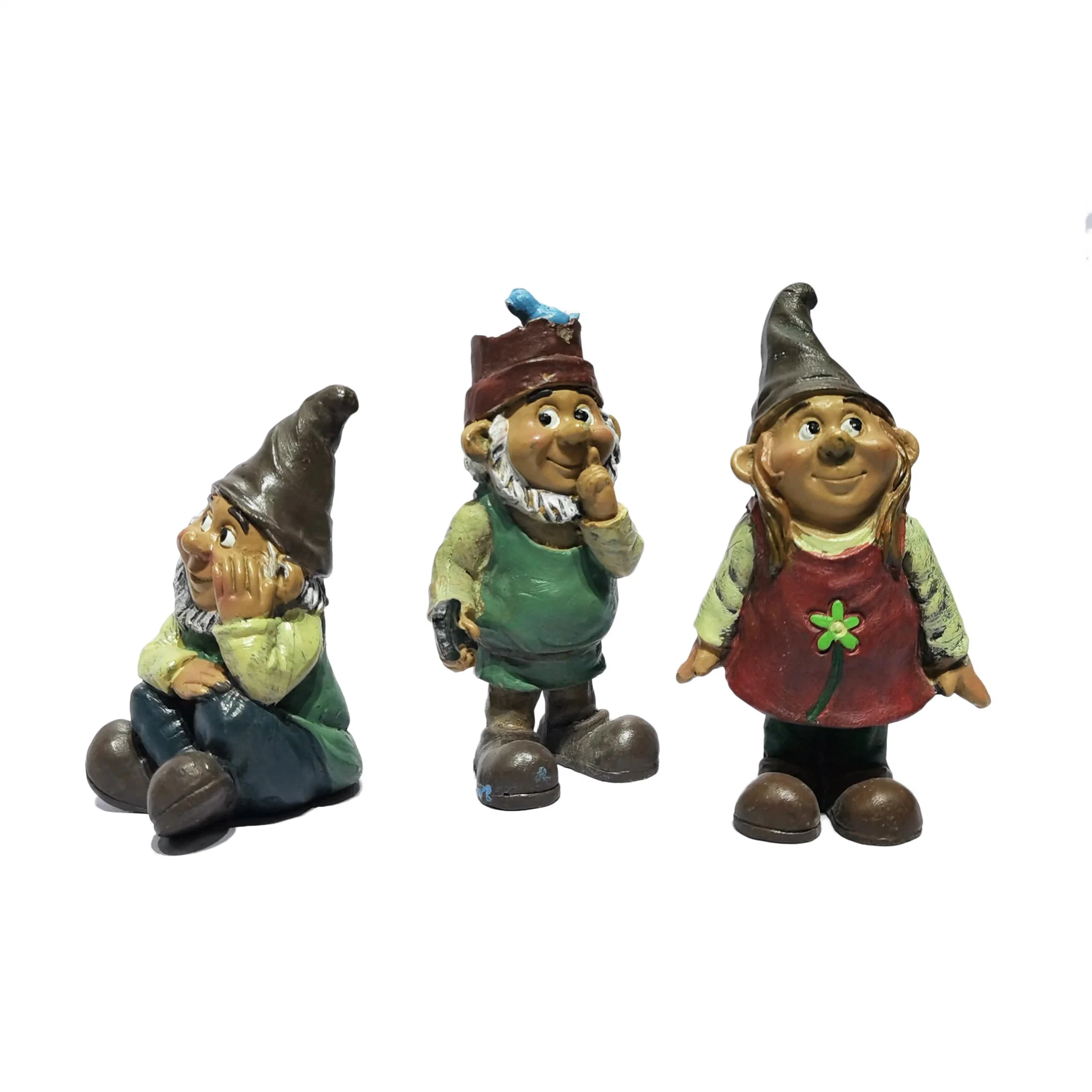 Decoração de jardim de esculturas Gnome Embarcações de resina Bonitinha o Gnome Figurine Estátua