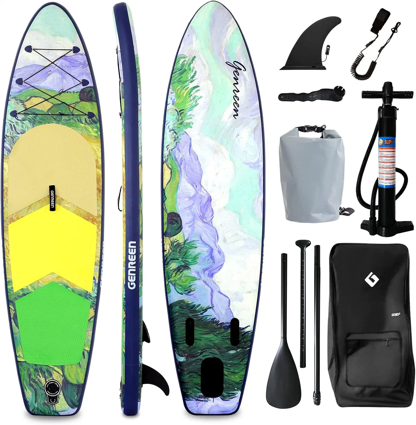 Almofada insuflável Stand up Paddle Board Non-Slip Deck com acessórios Sup Premium perfeito para jovens adultos iniciante