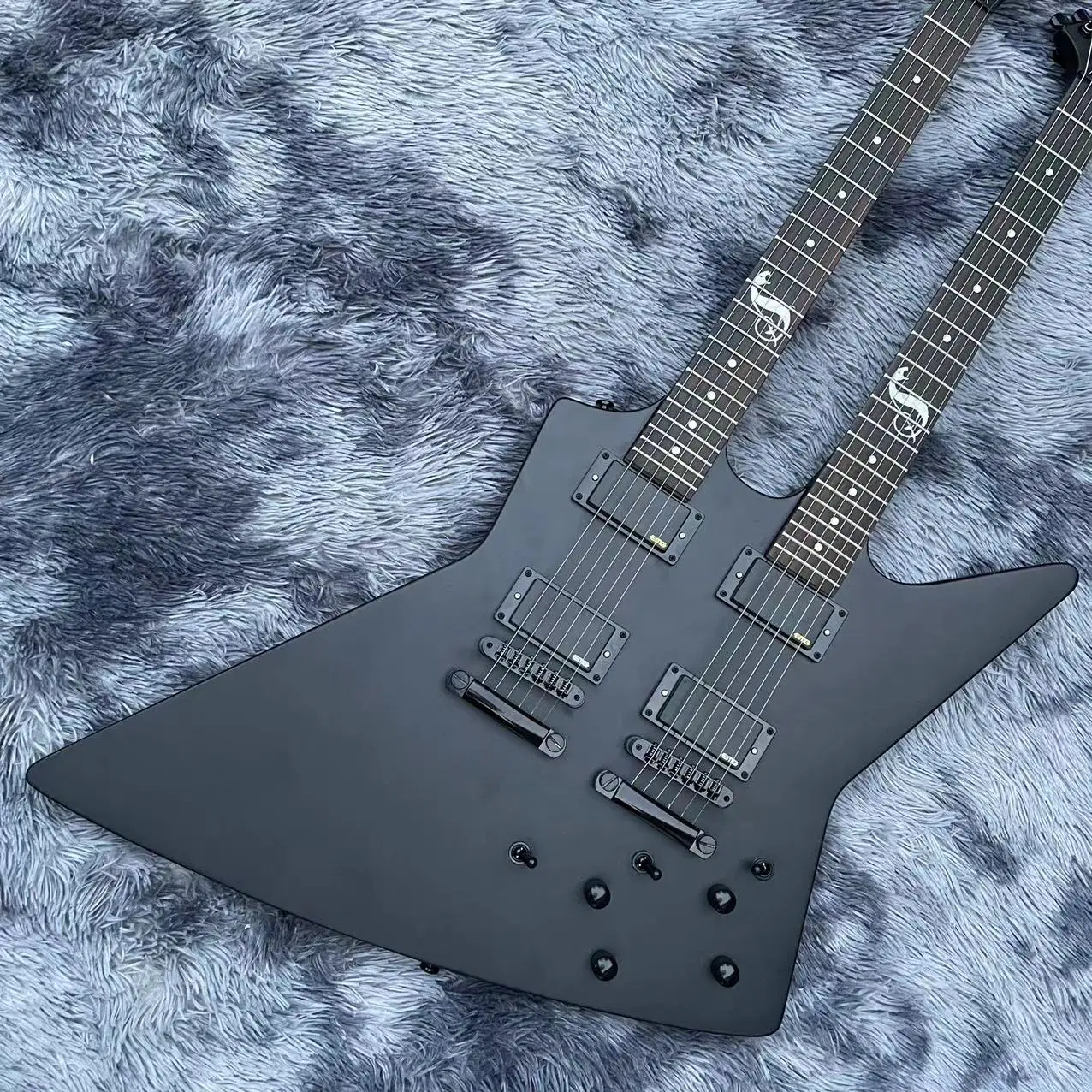 James Hetfield personalizado es de estilo del Jh Ex 6+6 doble cuello Guitarra eléctrica