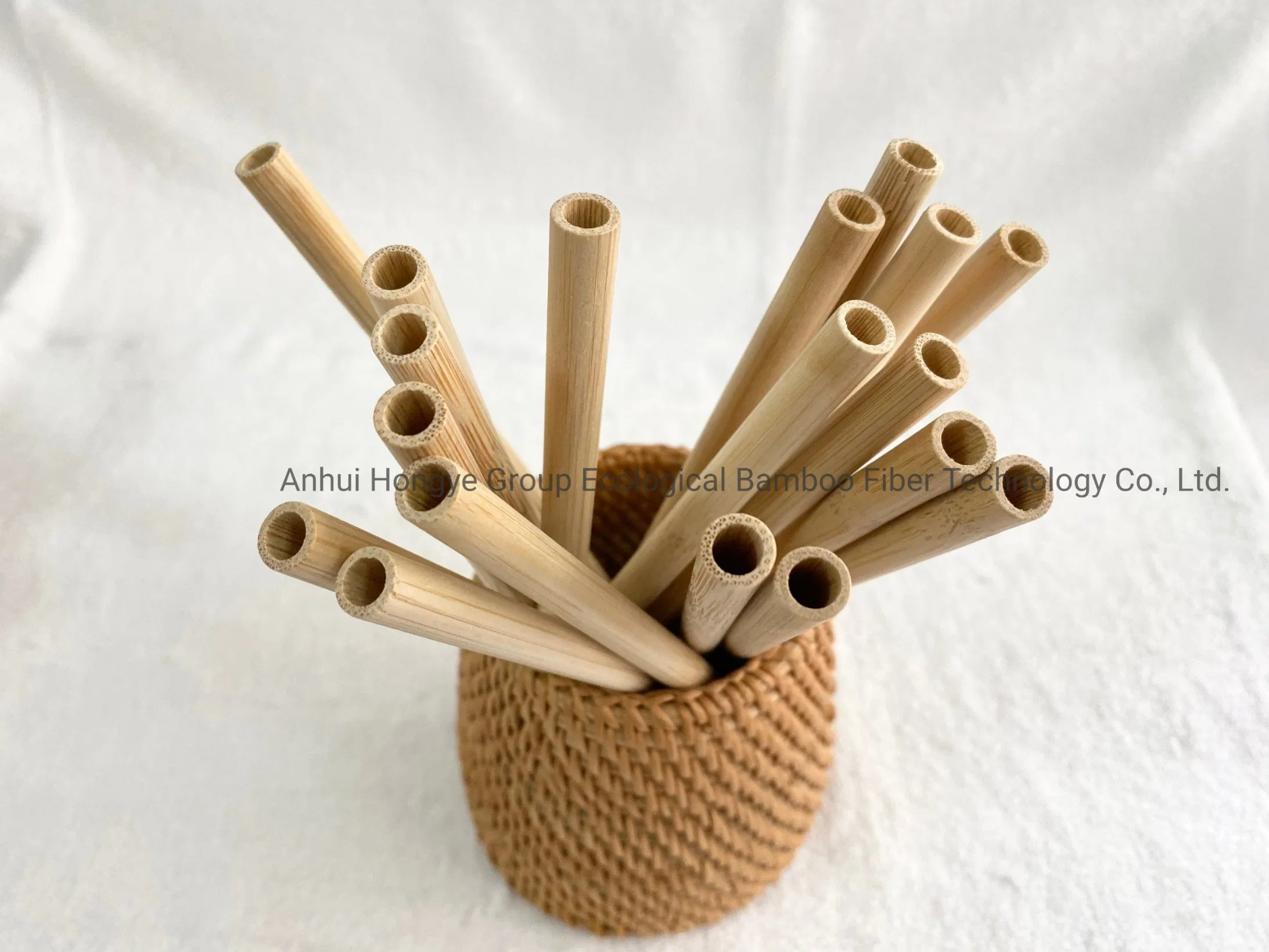 Disposable Carbonization Bamboo Straw Biodegradable 9.0*200 mm