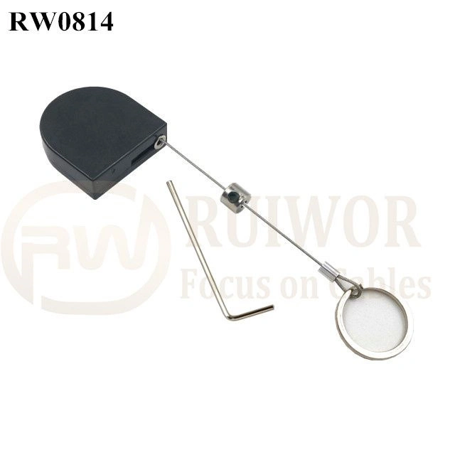 D-Shaped Micro Retractable Tether Anti Theft Display Pull Box for Retail Positioning Display