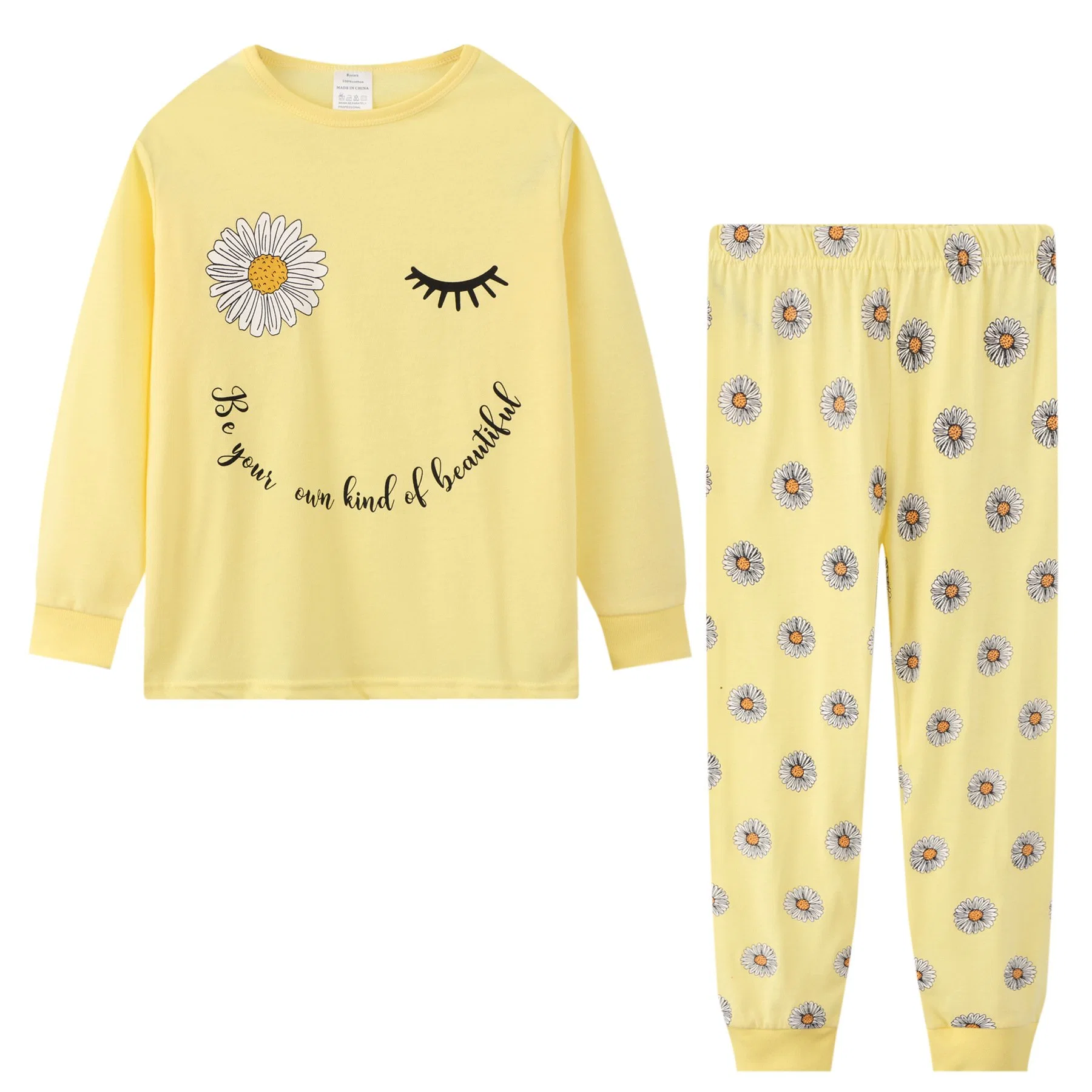 Children Pajamas Boys Totoro Cotton Clothes Pants Set Sunflowers Sleepwear Kids Pajamas for Girls Toddler Baby Outfits Child Clothes