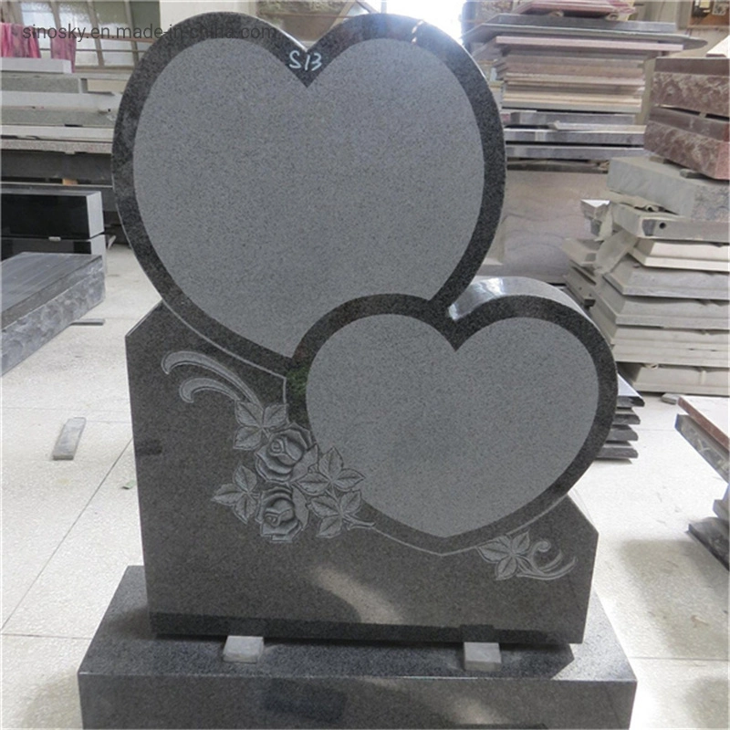 Venda por grosso de forma personalizada em granito preto Headstone provenientes da China