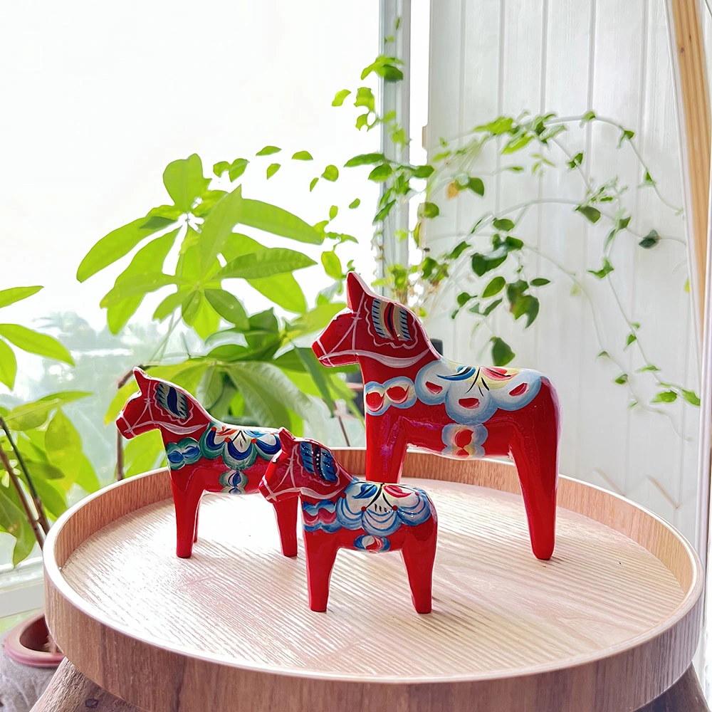 Traditional Dala Horse Figurien Sculpture for Business Gift