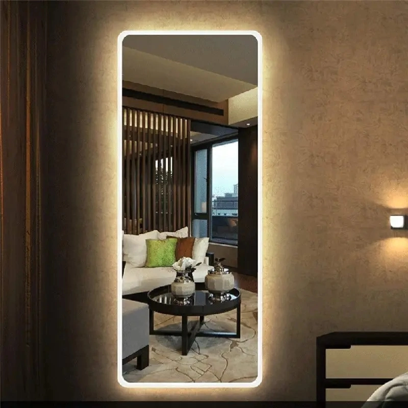 Wall Full Mirror Hotel Bathroom LED Full Length Mirror with Light