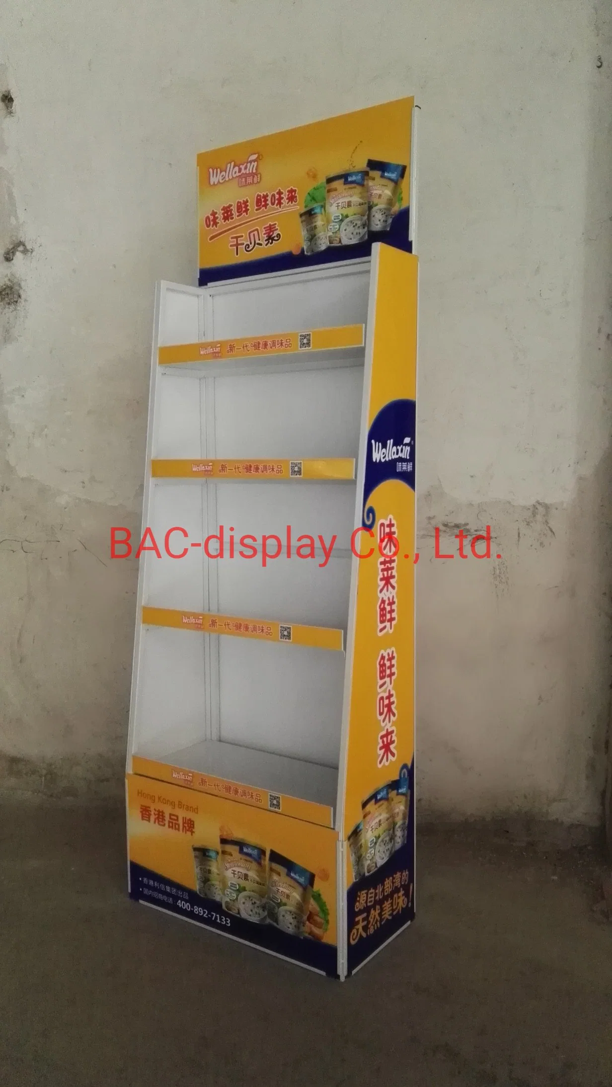 OEM Making Metal Advertising Display Rack for Promotion Children's Food Products