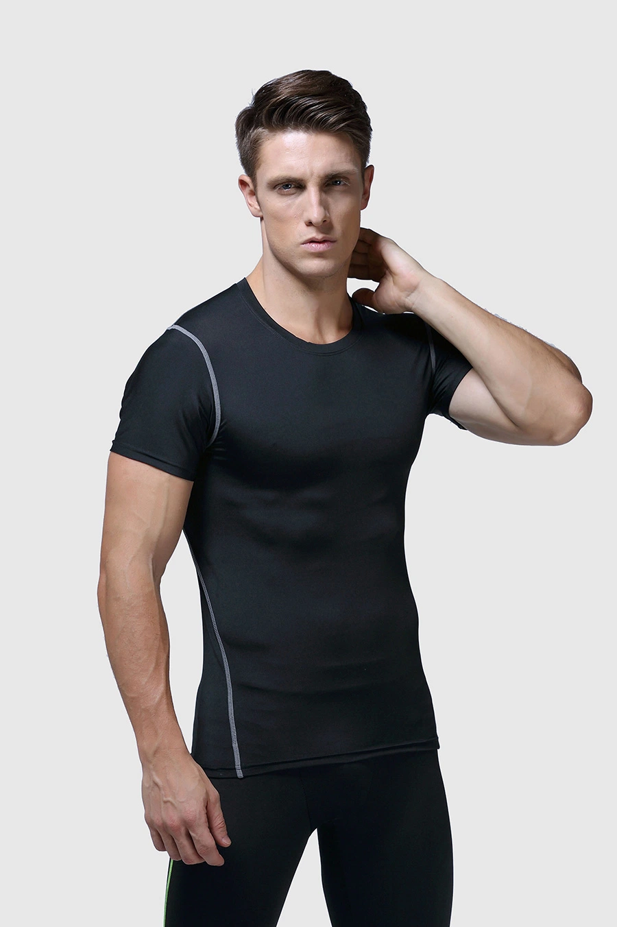Großhandel/Lieferant Fitness Bekleidung Herren Sportswear Workout Running Gym Active Shirt