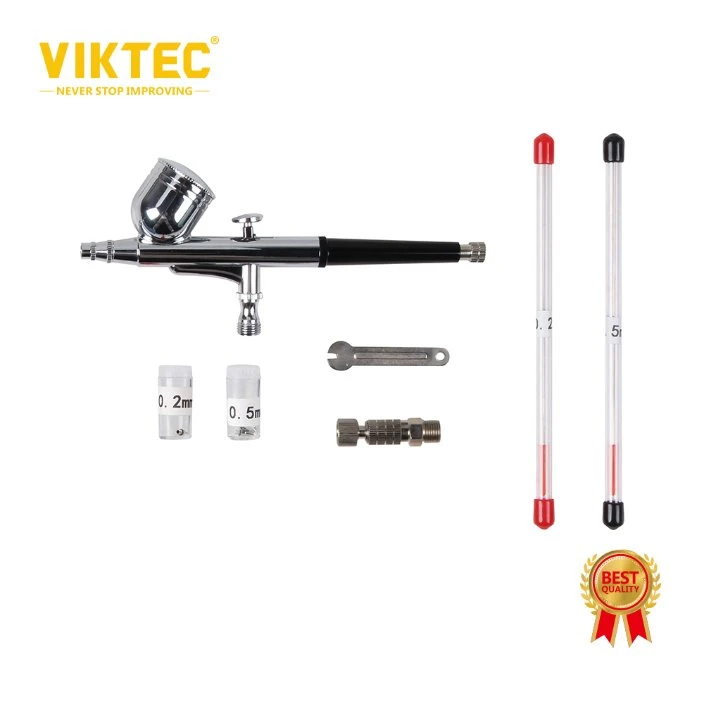 Viktec 7PC 7cc Spray Gun Kit Trigger Spray Gun Dual-Action Airbrush for Art, Craft, Model Paint, Cake Decorating, Tattoos