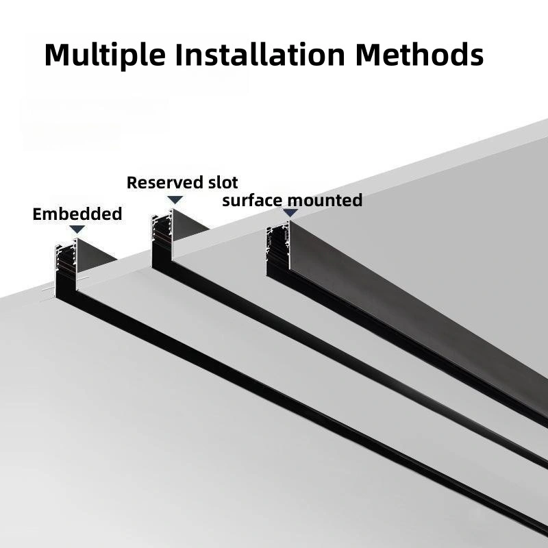 Hot Sale Ultra Thin Ceiling Track Lamp Track Rail Spot Lighting System 220V 35mm LED Magnetic Track Light