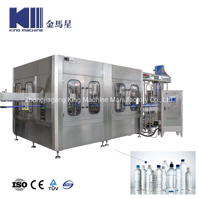 24000bph Automatic Sparkling Pure Mineral Still Water Drinking Seltzer Soda Non Sugar Flavored Water Bottle Filling Packing Machine