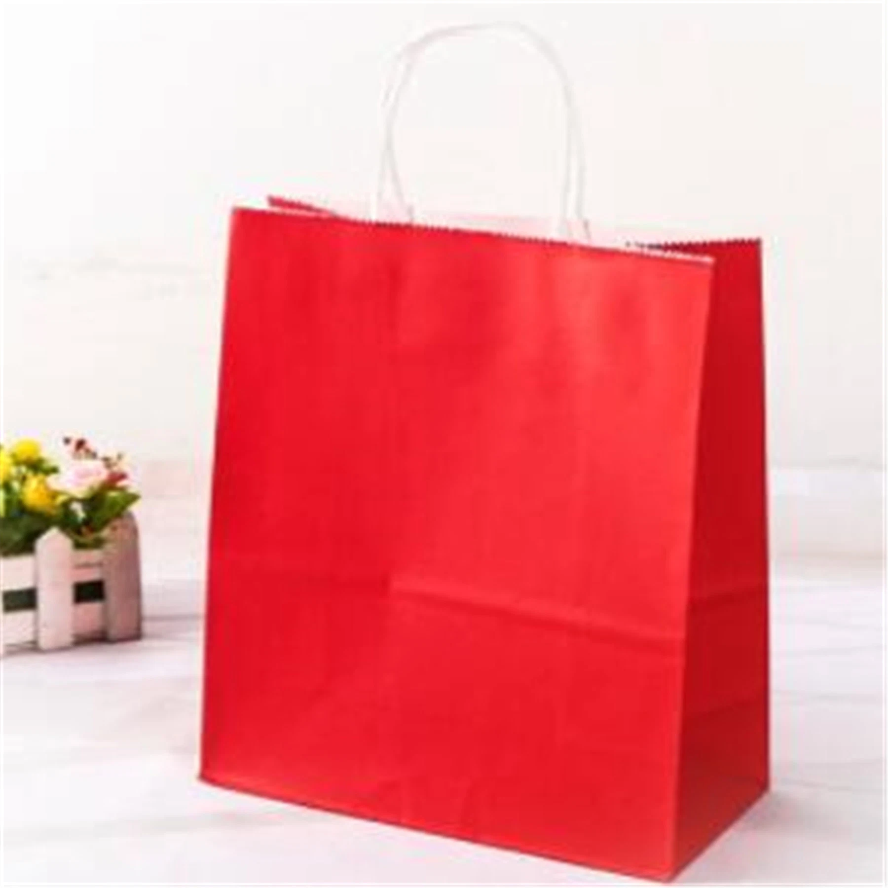 Hot Selling Good Quality Kraft Paper Twisted Handle Shopping Carrier Gift Bags