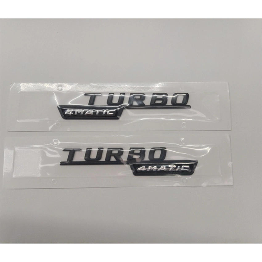 Gloss Black Finished Turbo Biturbo Logo Decal