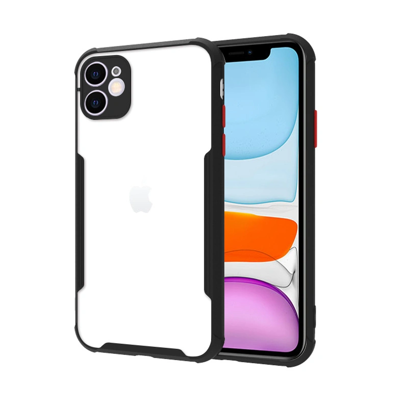 19 años de fabricación de caso 2 en 1 PC de TPU híbrido Fundas para teléfonos Clear Color Frame para iPhone 14 13 12 11 X Max xr 8 7 Plus Cover a prueba de golpes móvil Vaciado trasero