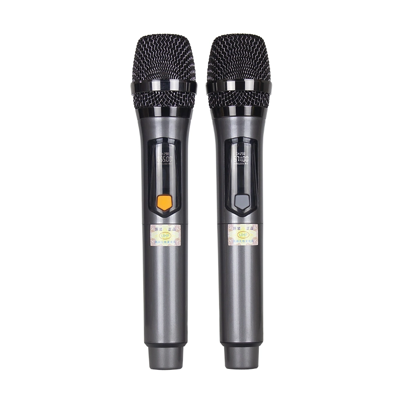 Micrófono inalámbrico UHF de 2 canales micrófono de mano profesional para directo Rendimiento y expresión
