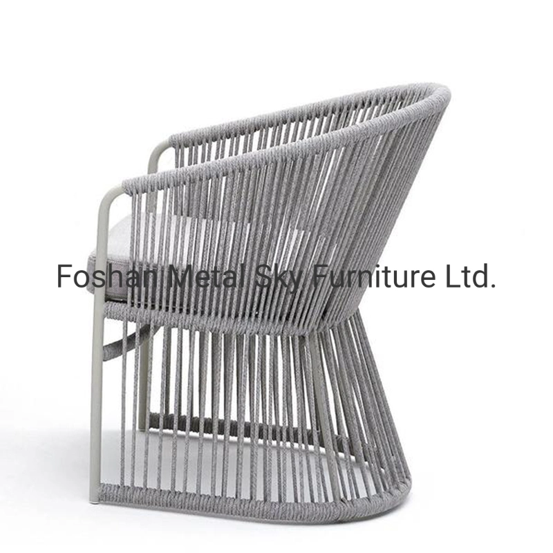 Outdoor Metal Rattan Garden Hotel Restaurant Bazebo Waiting Bench Chairs