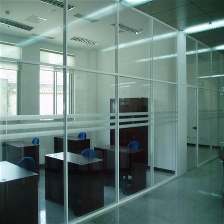 Transparent Single/Double Glass with Louver Tempered Glass Partition