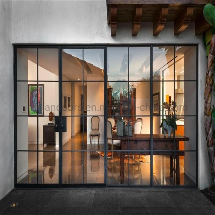 Black Modern Elegant French Style Steel Glass Windows and Doors